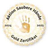 Logo Aktion Saubere Hände Gold-Zertifikat Logo Aktion Saubere Hände Gold-Zertifikat